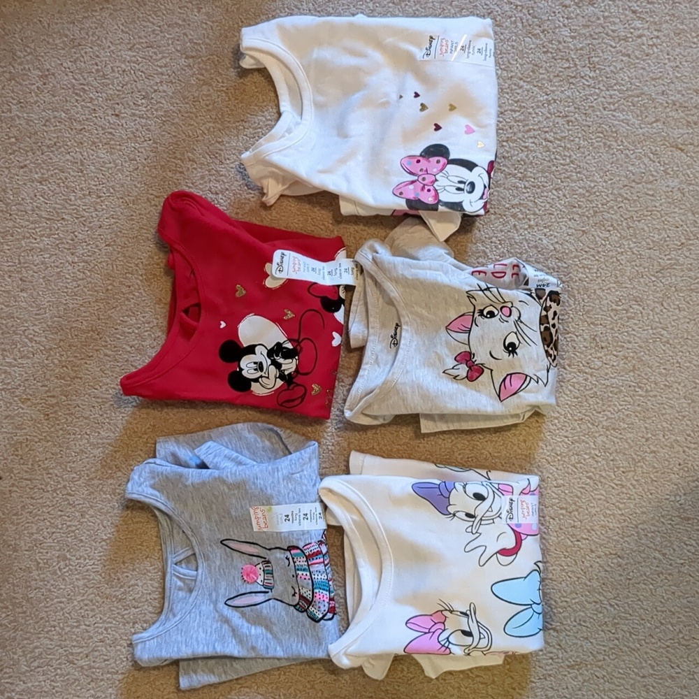 COPY - Nwt Disney jumping beans long sleeve shirts, lot of 5